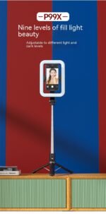 8-inch Beauty Fill Light Selfie Stick Bluetooth Remote Control Integrated Outdoor Floor Live Tripod - Image 3