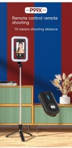 8-inch Beauty Fill Light Selfie Stick Bluetooth Remote Control Integrated Outdoor Floor Live Tripod - Image 5